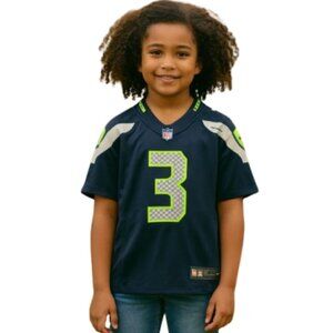 New #3 Russell Wilson Nike Seattle Seahawks Kids SZ M Game Football Jersey